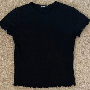 Black Cropped T-Shirt